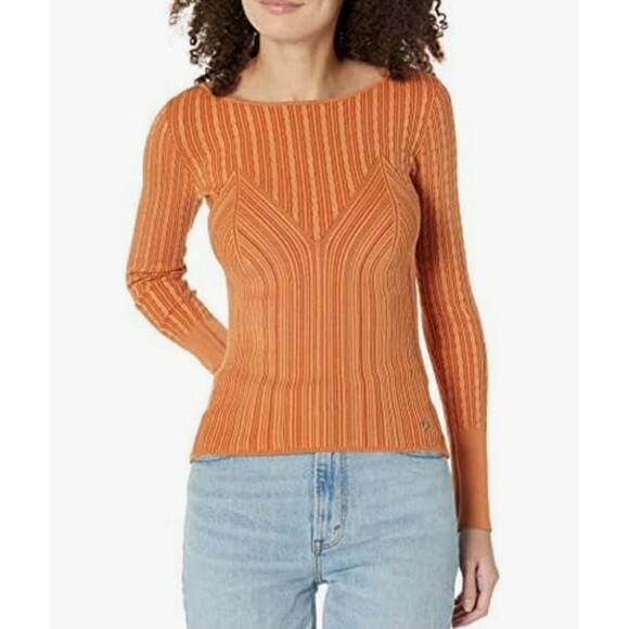 GUESS Women's Julie Long Sleeve Sweater
orange long-sleeved ribbed knit
SZ M
JJJ - Picture 1 of 7